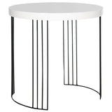 SAFAVIEH Joellen Mid-Century Modern White Lacquer Side Table - 21.6" x 21.6" x 21.6" - 22Wx22Dx22H