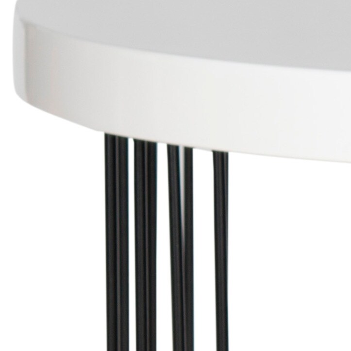 SAFAVIEH Joellen Mid-Century Modern White Lacquer Side Table - 21.6" x 21.6" x 21.6" - 22Wx22Dx22H