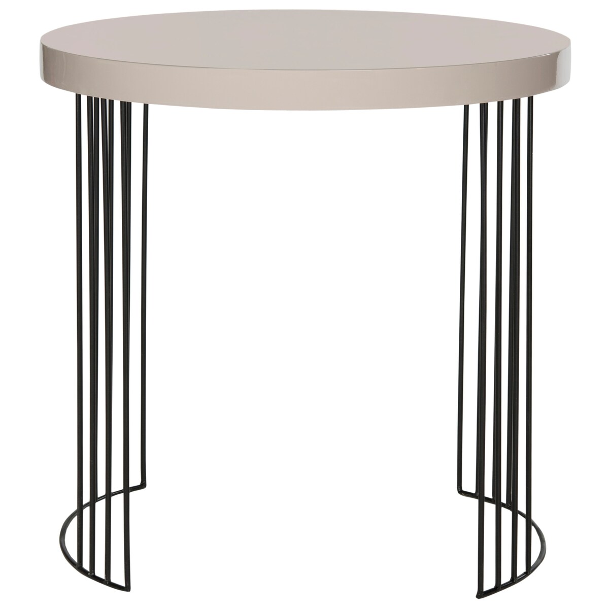 SAFAVIEH Joellen Mid-Century Modern White Lacquer Side Table - 21.6" x 21.6" x 21.6" - 22Wx22Dx22H