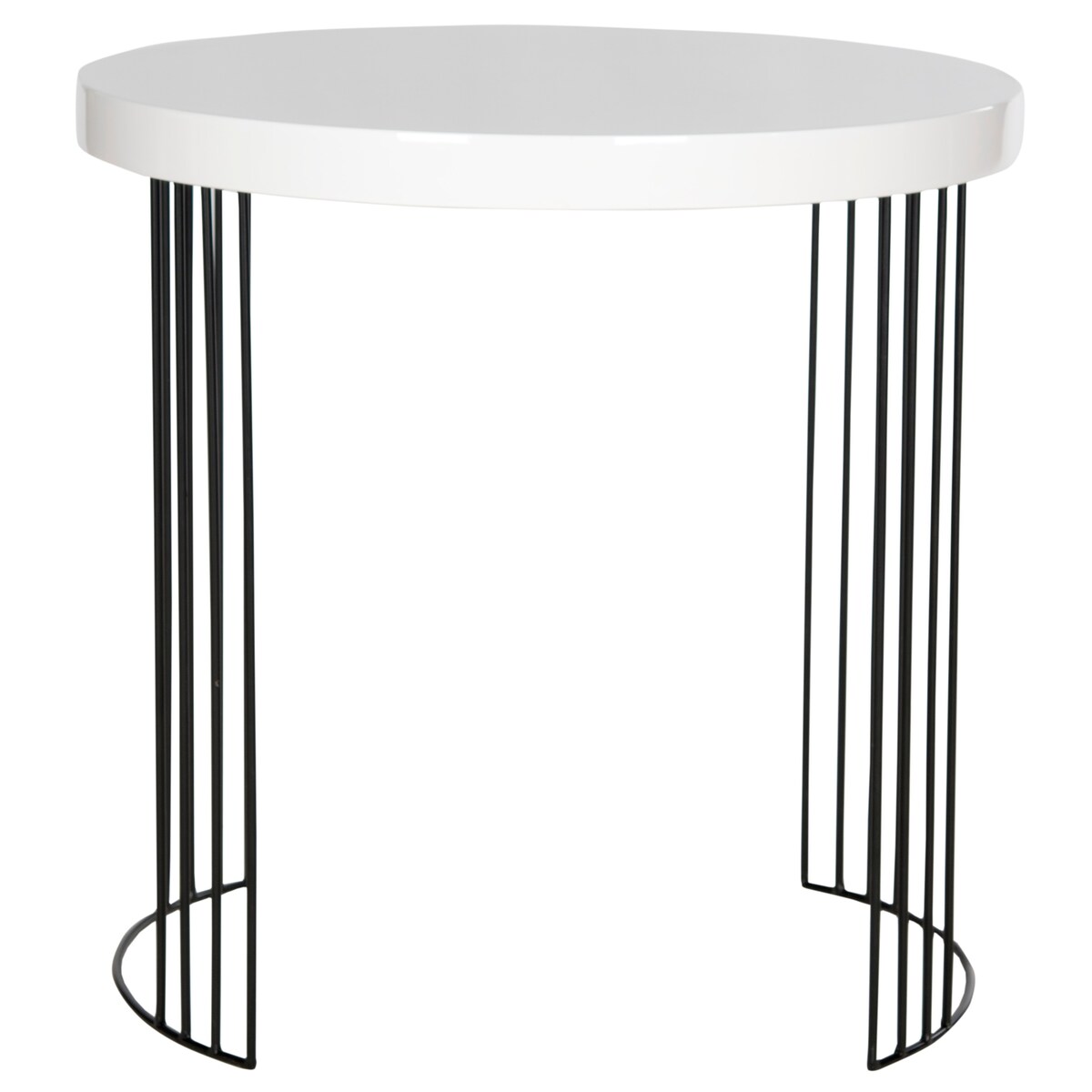 SAFAVIEH Joellen Mid-Century Modern White Lacquer Side Table - 21.6" x 21.6" x 21.6" - 22Wx22Dx22H