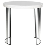 SAFAVIEH Joellen Mid-Century Modern White Lacquer Side Table - 21.6" x 21.6" x 21.6" - 22Wx22Dx22H