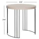 SAFAVIEH Joellen Mid-Century Modern White Lacquer Side Table - 21.6" x 21.6" x 21.6" - 22Wx22Dx22H