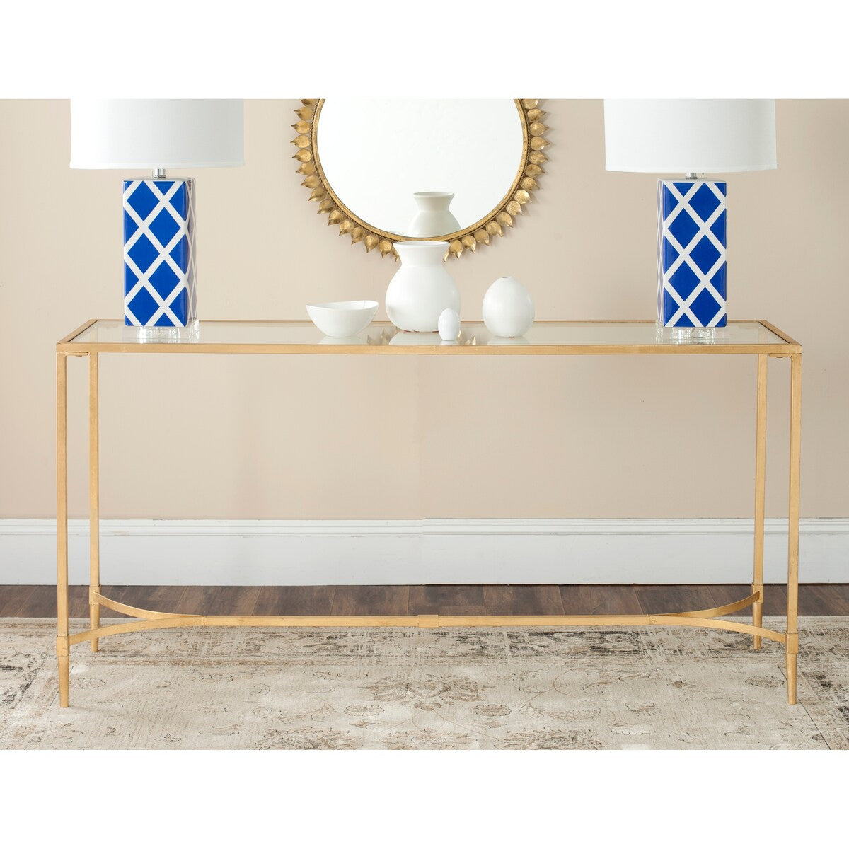 SAFAVIEH Jolene Gold Console - 63Wx16Dx32H