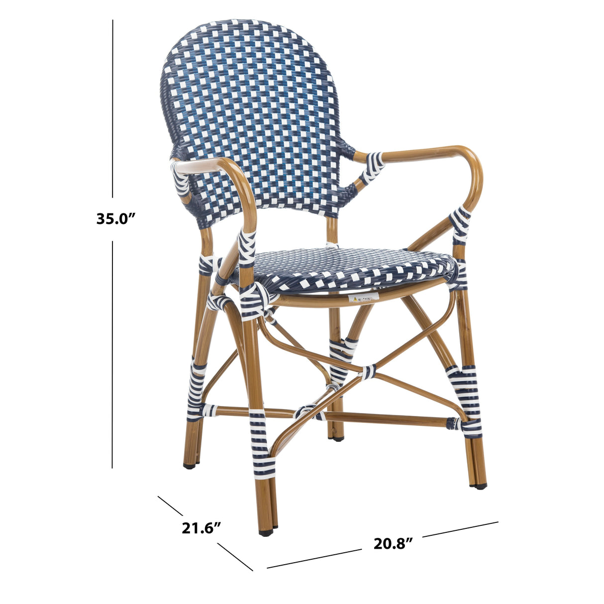 SAFAVIEH Jonell Indoor/Outdoor Arm Chair (Set of 2) - 21Wx22Dx35H