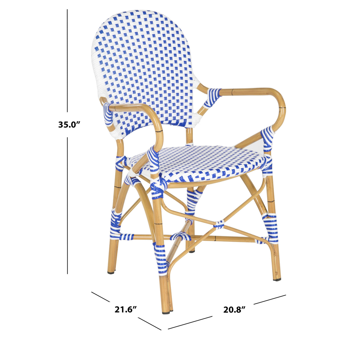 SAFAVIEH Jonell Indoor/Outdoor Arm Chair (Set of 2) - 21Wx22Dx35H