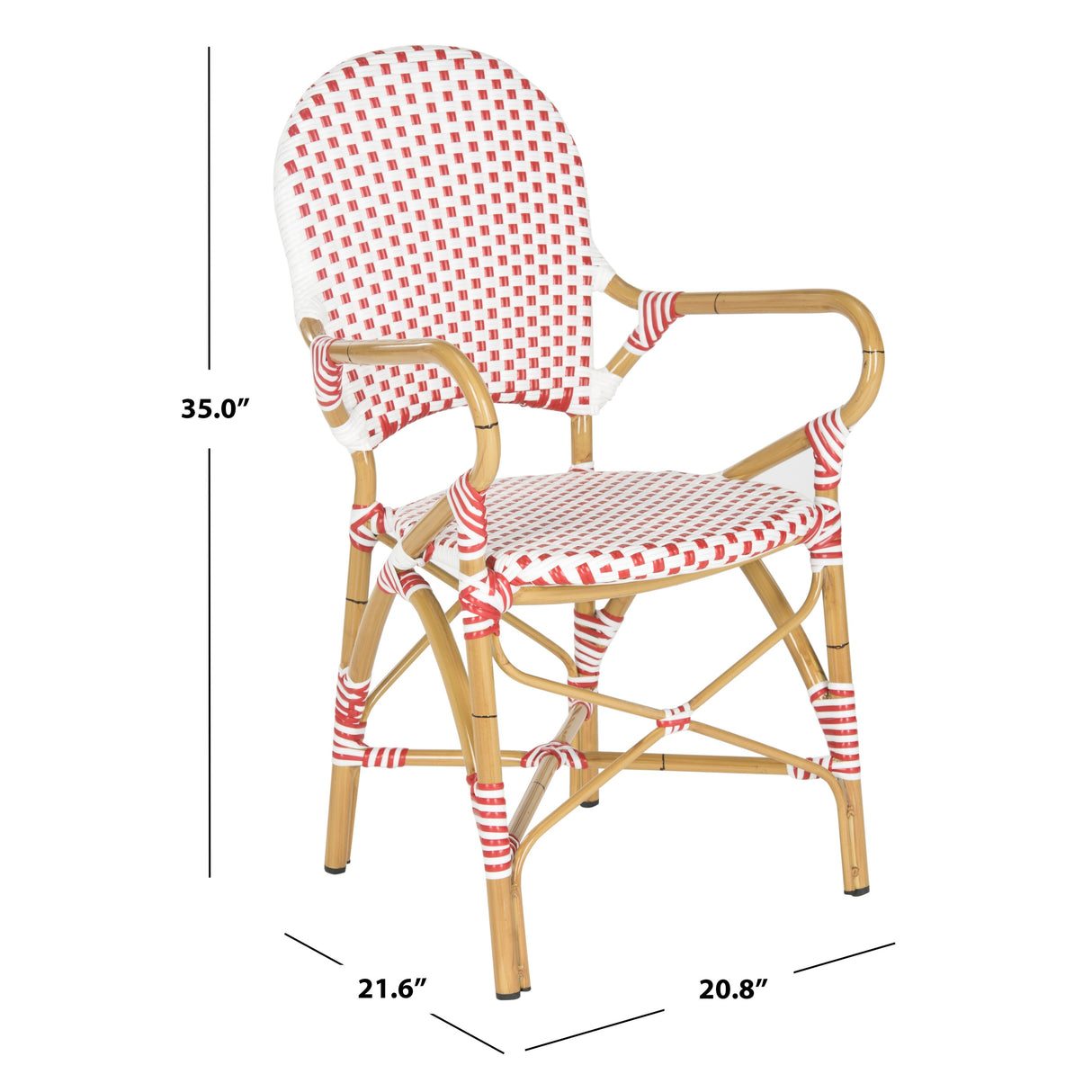 SAFAVIEH Jonell Indoor/Outdoor Arm Chair (Set of 2) - 21Wx22Dx35H