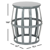 SAFAVIEH Joretta Grey Iron Accent Stool - 15.7" x 15.7" x 19"