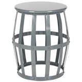 SAFAVIEH Joretta Grey Iron Accent Stool - 15.7" x 15.7" x 19"