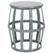 SAFAVIEH Joretta Grey Iron Accent Stool - 15.7" x 15.7" x 19"