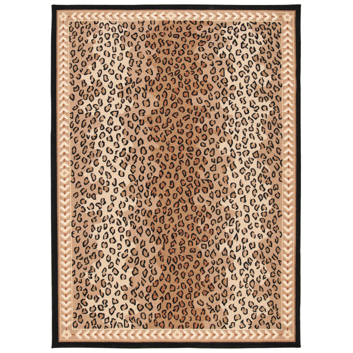 SAFAVIEH Journey Machine Washable Slip Resistant Katrina Leopard Rug