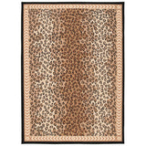 SAFAVIEH Journey Machine Washable Slip Resistant Katrina Leopard Rug