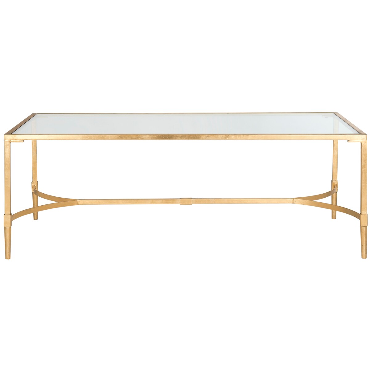 SAFAVIEH Jovita Gold Coffee Table - 50" x 26" x 18" - 50Wx26Dx18H