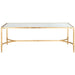 SAFAVIEH Jovita Gold Coffee Table - 50" x 26" x 18" - 50Wx26Dx18H