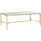 SAFAVIEH Jovita Gold Coffee Table - 50" x 26" x 18" - 50Wx26Dx18H