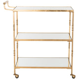 SAFAVIEH Joycelyn Silver/ Mirror Top Bar Cart - 29.8" x 15.8" x 33.6" - 30Wx16Dx34H