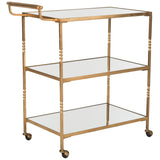 SAFAVIEH Joycelyn Silver/ Mirror Top Bar Cart - 29.8" x 15.8" x 33.6" - 30Wx16Dx34H