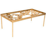 SAFAVIEH Julianne Antique Gold Leaf Coffee Table - 48" x 24" x 17.8" - 48Wx24Dx18H