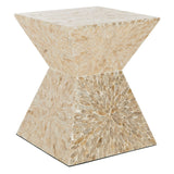 SAFAVIEH Juliya Multi/ Beige Sunburst Mosaic Stool - 16Wx16Dx20H