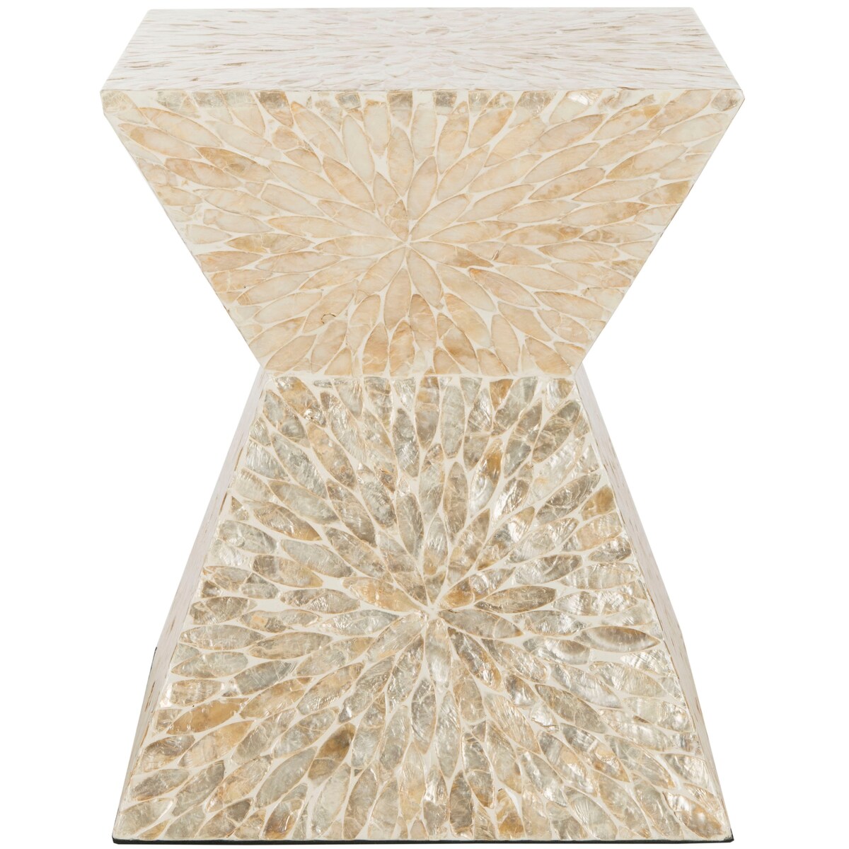 SAFAVIEH Juliya Multi/ Beige Sunburst Mosaic Stool - 16Wx16Dx20H