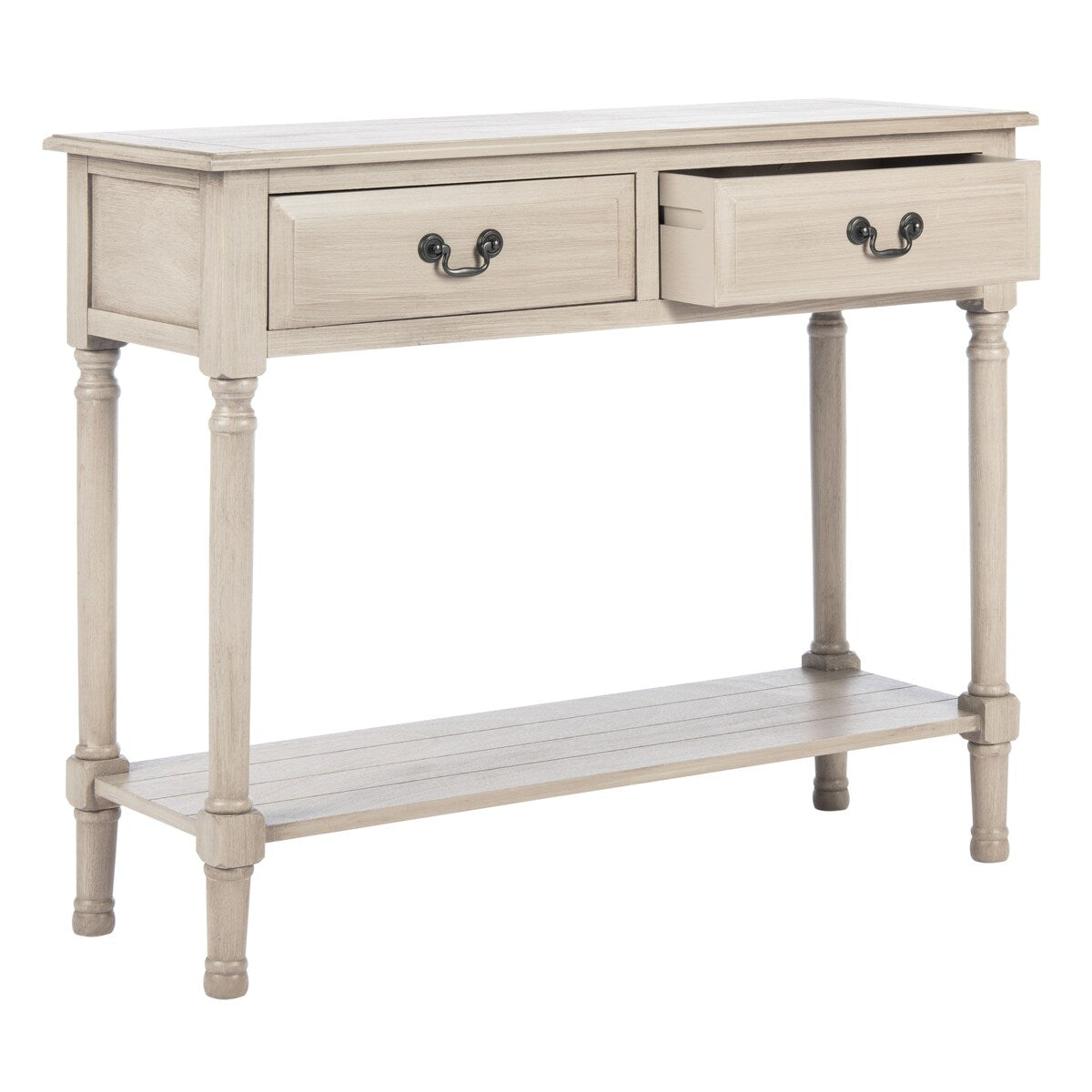 SAFAVIEH Justina 2-Drawer Console Table - 35.5" W x 13" L x 29.5" H - 36Wx13Dx30H