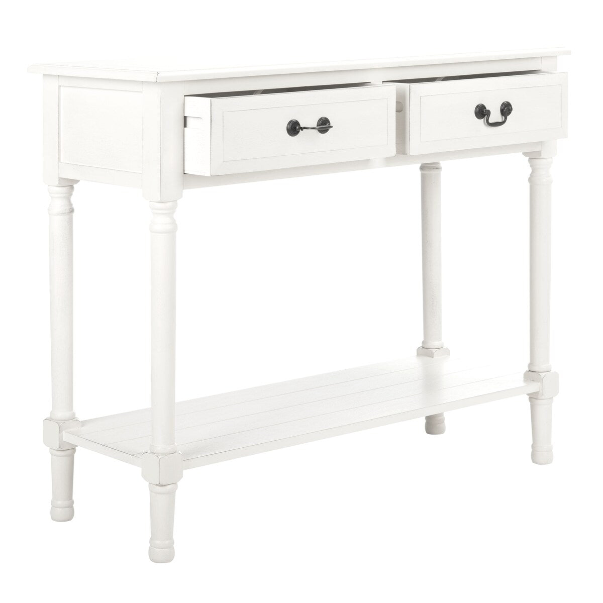 SAFAVIEH Justina 2-Drawer Console Table - 35.5" W x 13" L x 29.5" H - 36Wx13Dx30H