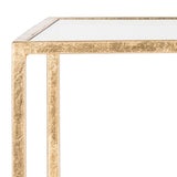 SAFAVIEH Kamla Antique Gold Leaf Accent Table - 22" x 14" x 26.3" - 22Wx14Dx26H