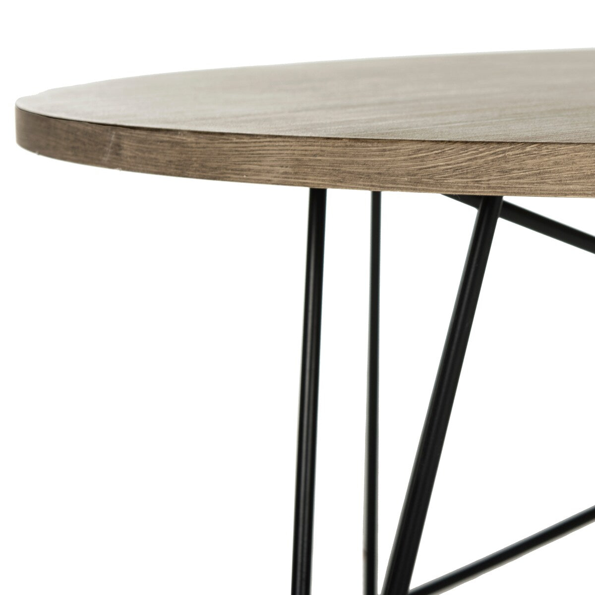 SAFAVIEH Karin Mid-Century Modern Light Grey/Black Coffee Table - 33.5" x 33.5" x 14" - 34Wx34Dx14H