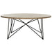 SAFAVIEH Karin Mid-Century Modern Light Grey/Black Coffee Table - 33.5" x 33.5" x 14" - 34Wx34Dx14H