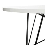 SAFAVIEH Karin Mid-Century Modern Light Grey/Black Coffee Table - 33.5" x 33.5" x 14" - 34Wx34Dx14H