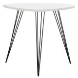 SAFAVIEH Karol Mid-Century White/ Black Lacquer Modern End Table - 27" x 21.3" x 23.6" - 27Wx21Dx24H