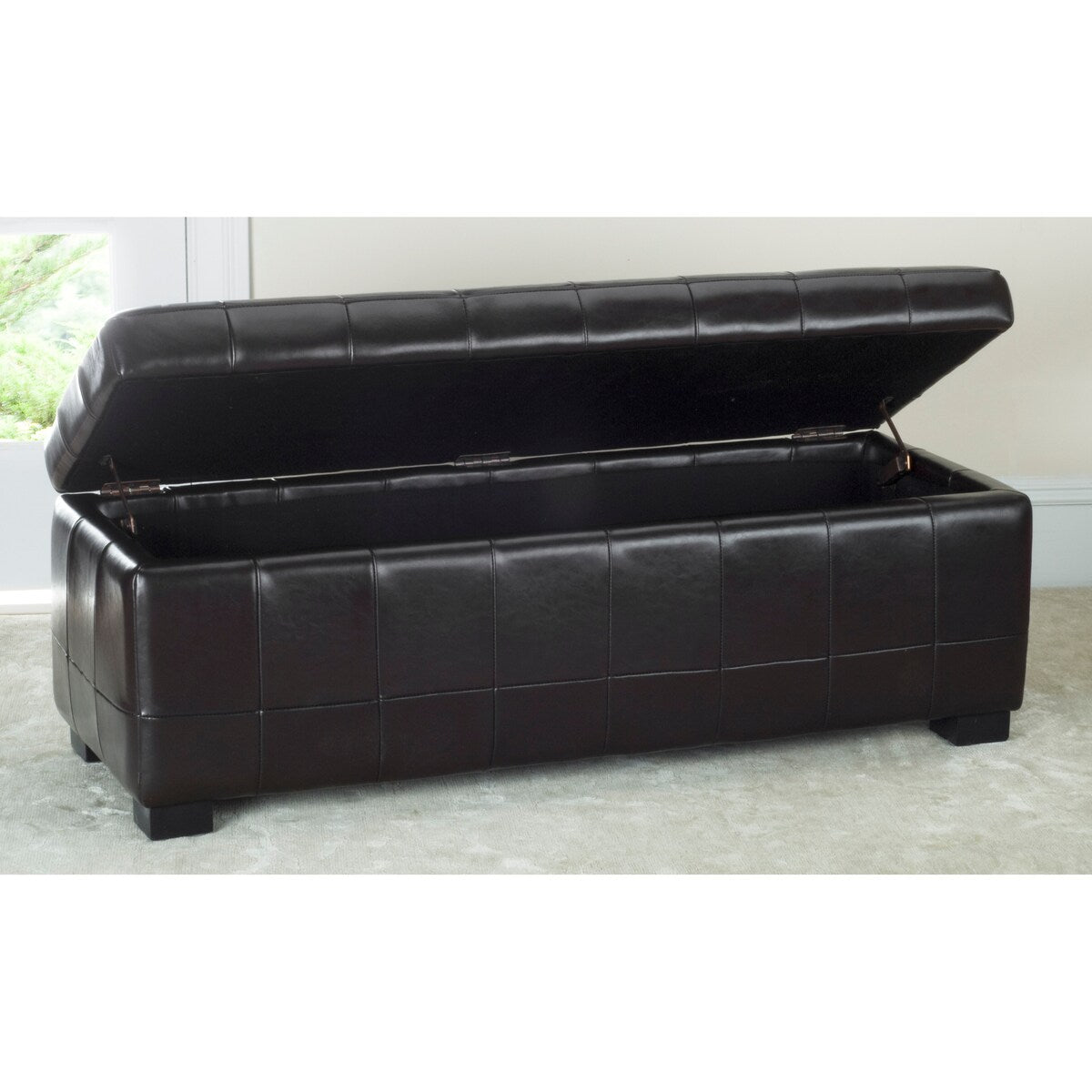 SAFAVIEH Karrie Large Brown Storage Bench