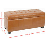 SAFAVIEH Karrie Large Brown Storage Bench