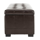 SAFAVIEH Karrie Large Brown Storage Bench