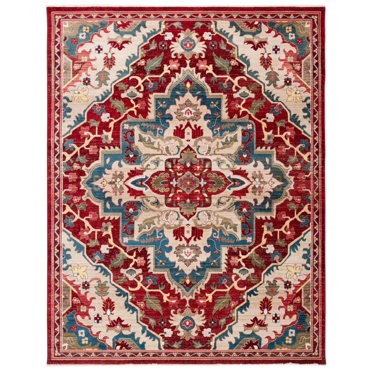 SAFAVIEH Kashan Cherrie Oriental Rug with Fringe