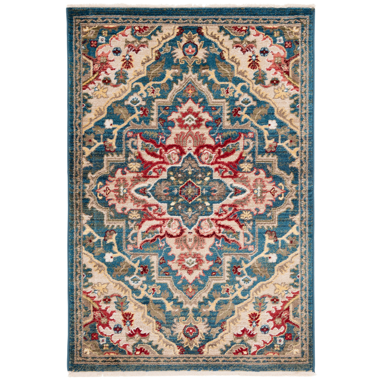 SAFAVIEH Kashan Cherrie Oriental Rug with Fringe