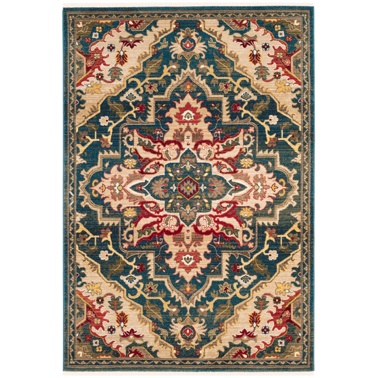 SAFAVIEH Kashan Cherrie Oriental Rug with Fringe