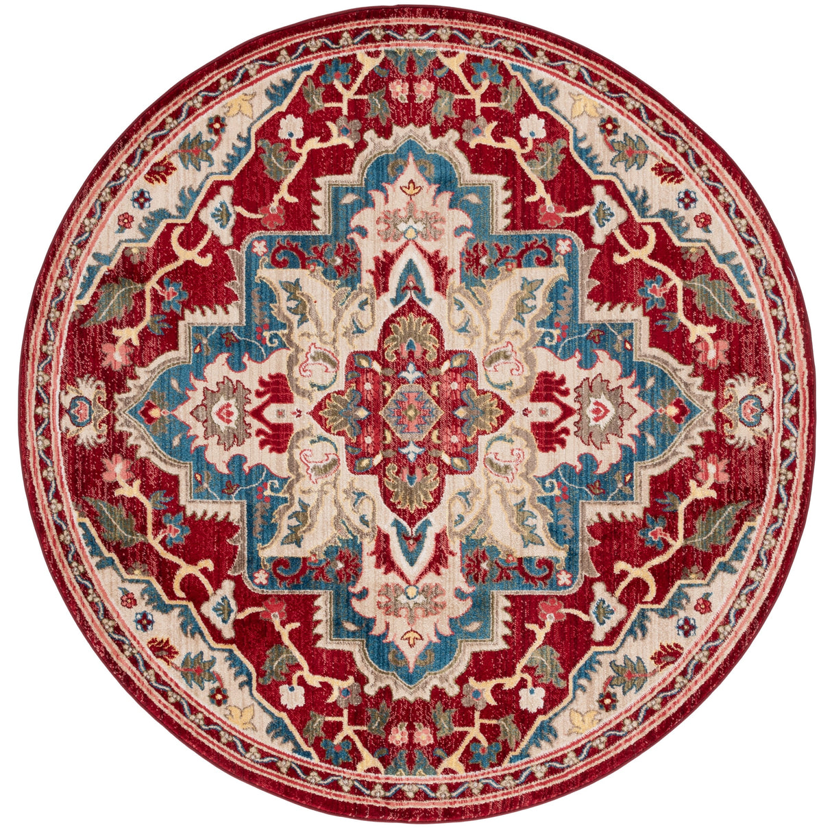 SAFAVIEH Kashan Cherrie Oriental Rug with Fringe