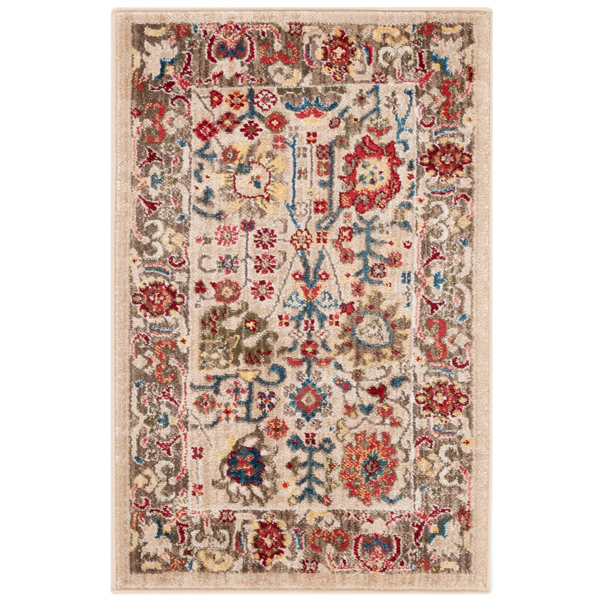 SAFAVIEH Kashan Laureen Oriental Rug with Fringe