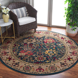 SAFAVIEH Kashan Laureen Oriental Rug with Fringe