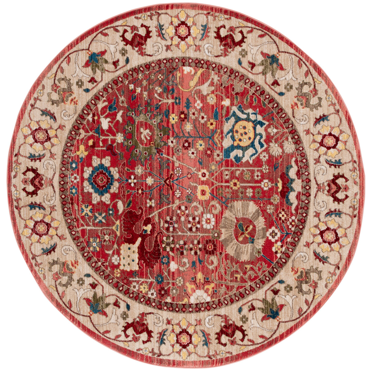 SAFAVIEH Kashan Laureen Oriental Rug with Fringe