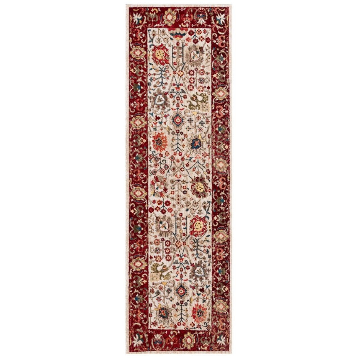 SAFAVIEH Kashan Laureen Oriental Rug with Fringe