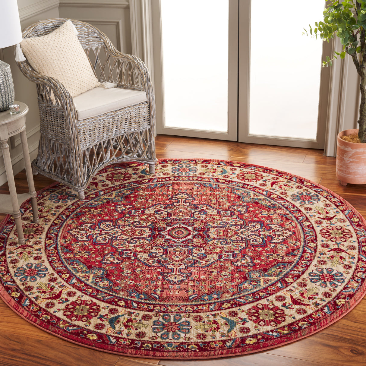 SAFAVIEH Kashan Marybeth Oriental Rug with Fringe