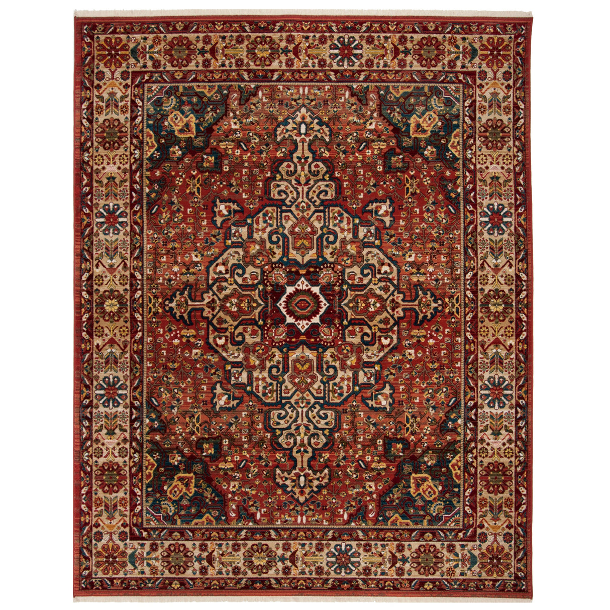 SAFAVIEH Kashan Marybeth Oriental Rug with Fringe