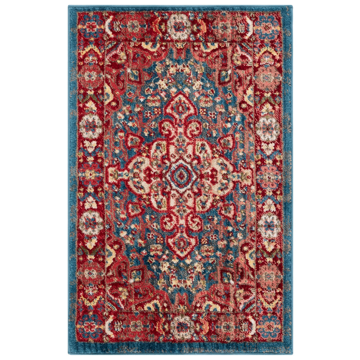 SAFAVIEH Kashan Marybeth Oriental Rug with Fringe