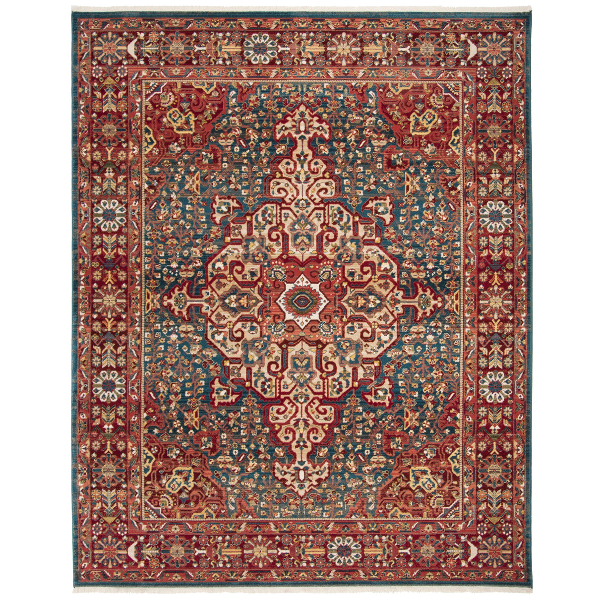 SAFAVIEH Kashan Marybeth Oriental Rug with Fringe