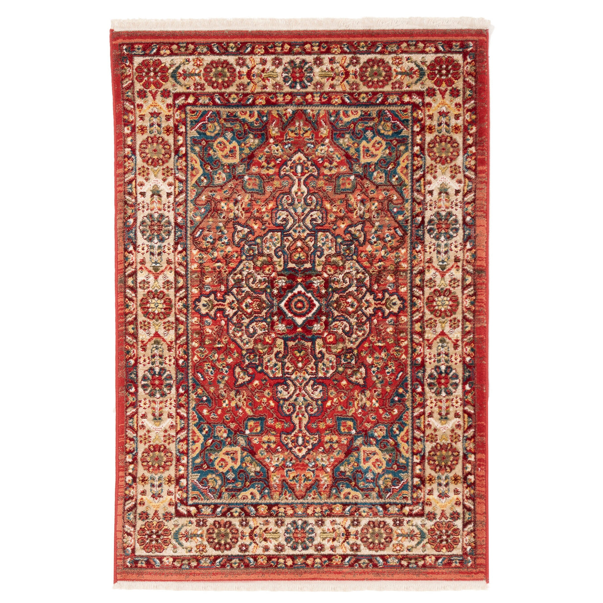 SAFAVIEH Kashan Marybeth Oriental Rug with Fringe