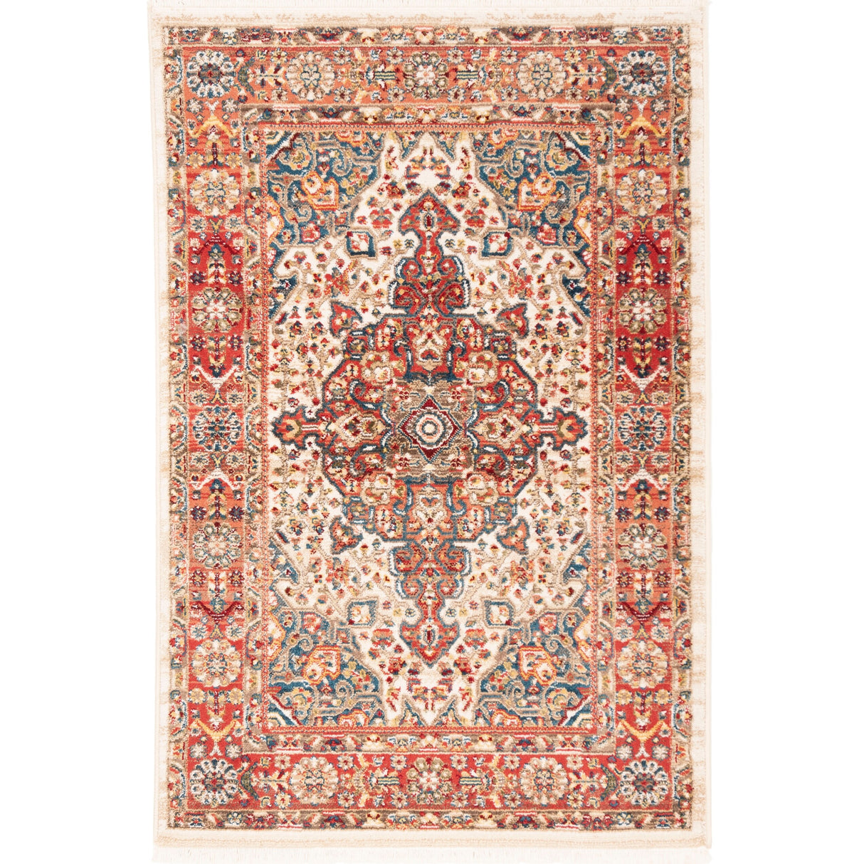 SAFAVIEH Kashan Marybeth Oriental Rug with Fringe