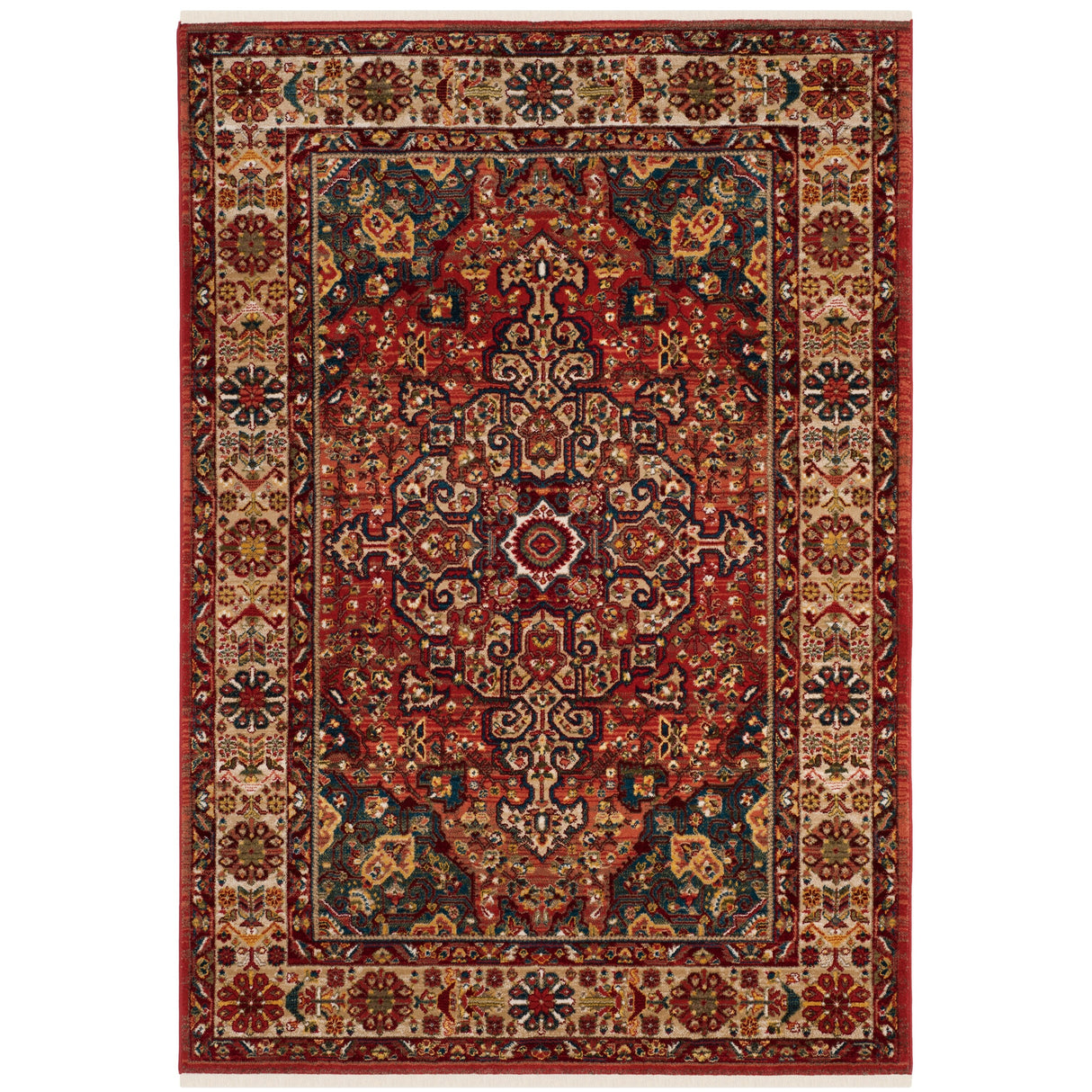 SAFAVIEH Kashan Marybeth Oriental Rug with Fringe