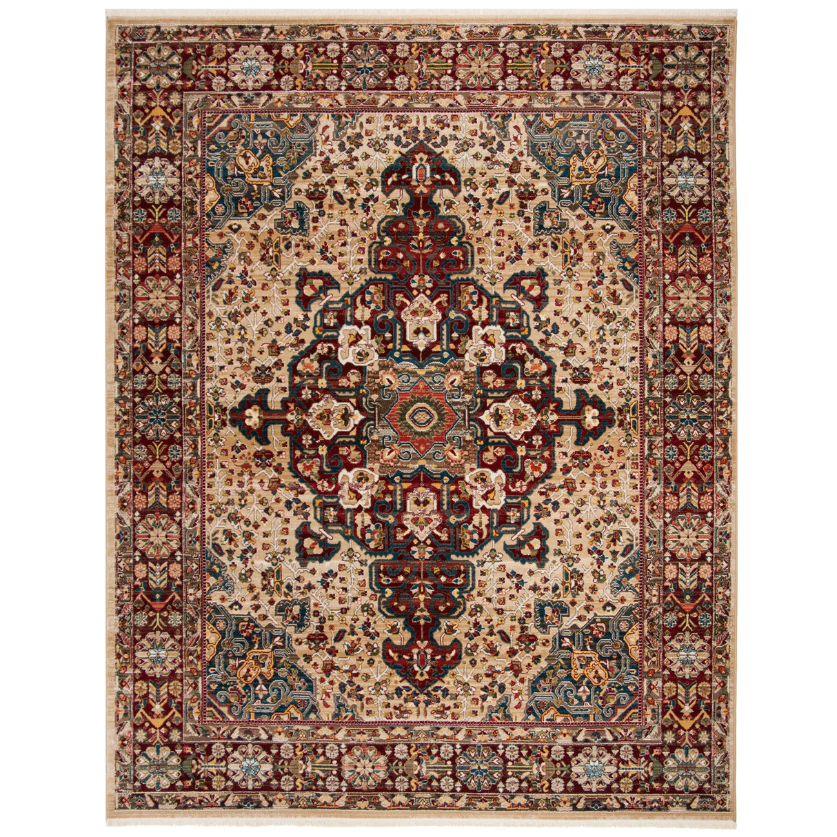 SAFAVIEH Kashan Marybeth Oriental Rug with Fringe