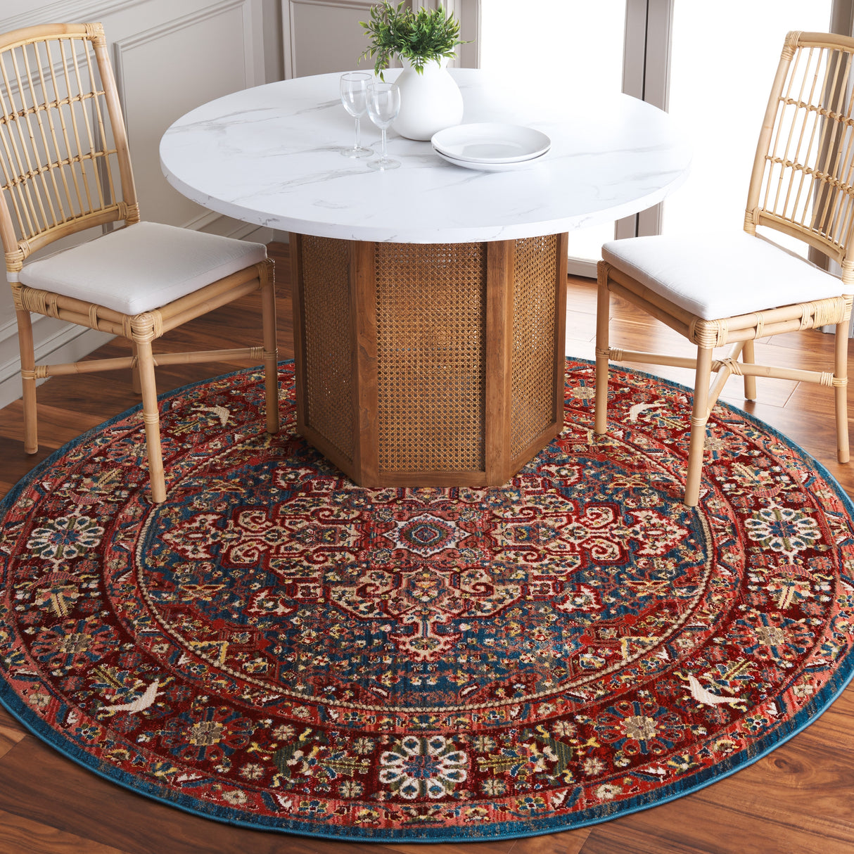 SAFAVIEH Kashan Marybeth Oriental Rug with Fringe